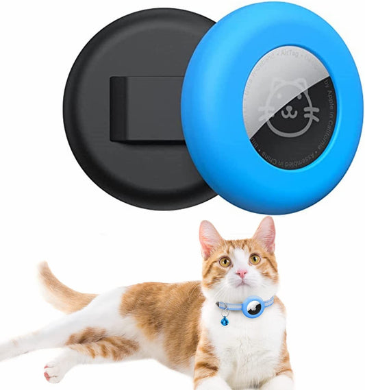 2Pack Airtag Cat Collar Holder, Airtag Holder for Cat Collar Compatible with Apple Airtag , Waterproof Airtag Cat Collar Holder Fits Pet Collars in 3/8 Inch, Anti-Lost Airtag Case for Kitten Puppy  Simket   