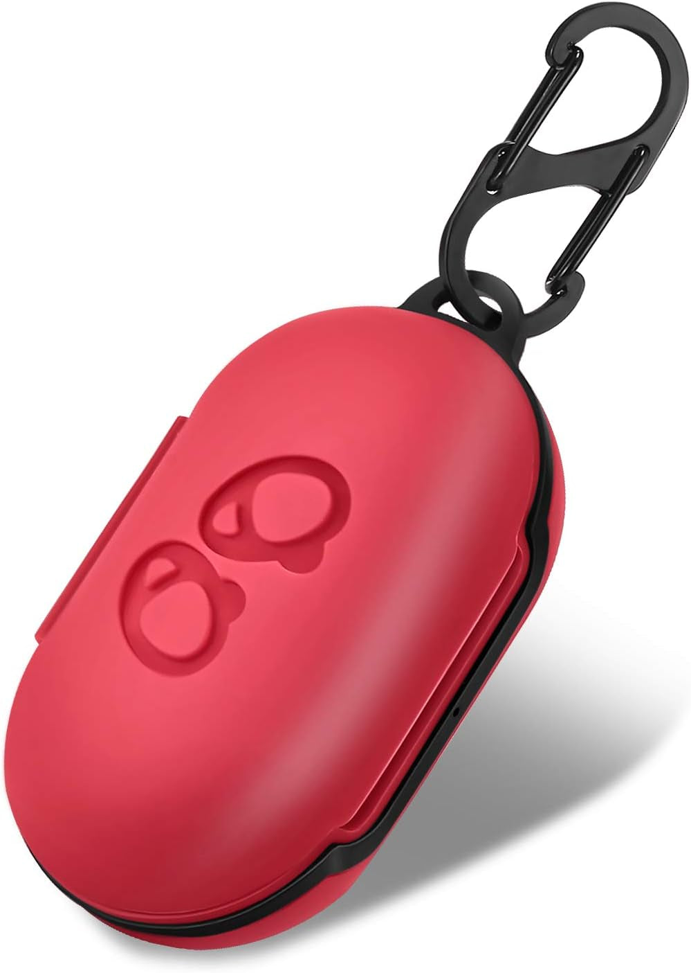 Lizhi Case for Samsung Galaxy Buds + plus (2020) / Galaxy Buds (2019), Galaxy Earbuds Silicone Skin Cover Shock-Absorbing Protective Case with Keychain, Hot Pink  LiZHi Red Silicone 