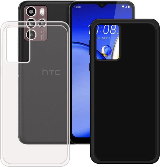 LCEHTOGYE Case for HTC U23, Slim Shock-Absorption Anti-Scratch Transparent + Black Soft TPU Bumper Protective Phone Case Cover for HTC U23 (6,8")  LCEHTOGYE   