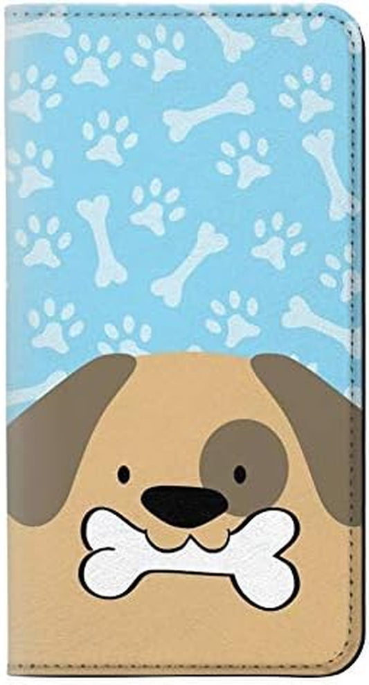 RW2669 Cute Dog Paws Bones Cartoon PU Leather Flip Case Cover for LG V30, LG V30 Plus, LG V30S Thinq, LG V35, LG V35 Thinq  jjphonecase   