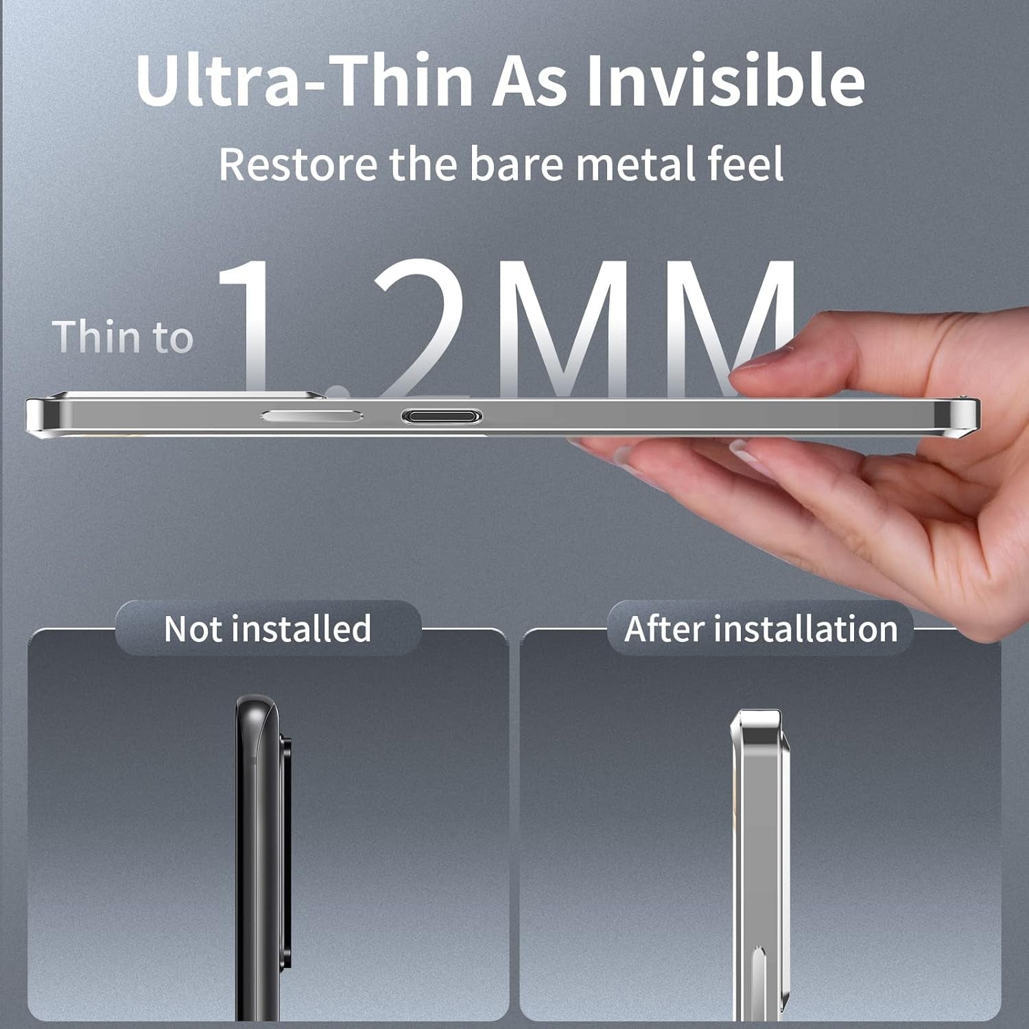 Tffozssi Case for Sony Xperia 5 IV, Compatible with Magsafe Magnetic Adsorption Metal Bumper Back Translucent Matte PC Cover for Sony Xperia 5 Iv,Silver  Tffozssi   