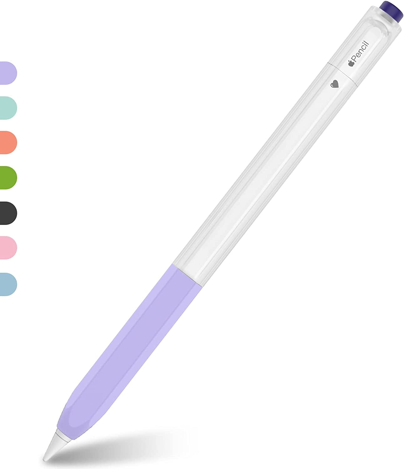 NIUTRENDZ Classic Hexagon Case for Apple Pencil 2Nd Generation Cover Sleeve Skin Accessories Translucent Design Compatible with Magnetic Charging and Double Tap (Apple Pencil 2Nd Generation, Purple)  NIUTRENDZ   