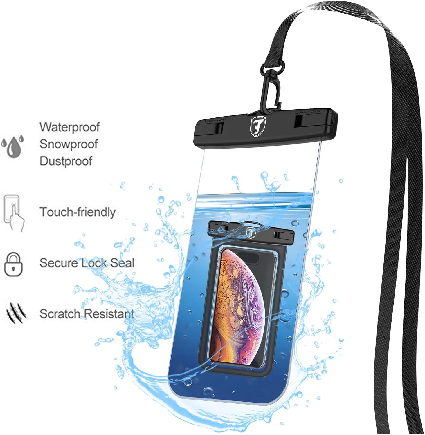 NJJEX Waterproof Phone Pouch [2 Pack] Cell Phone Dry Bag Case for Samsung Galaxy Note 20 Ultra S23 Ultra S22 S21+ S20 S10 S9 A03S A13 A14 A53 A02S A12 A32 A42 A52 Iphone 14 Pro Max 13 12 11 Xs Xr 8 7  NJJEX   
