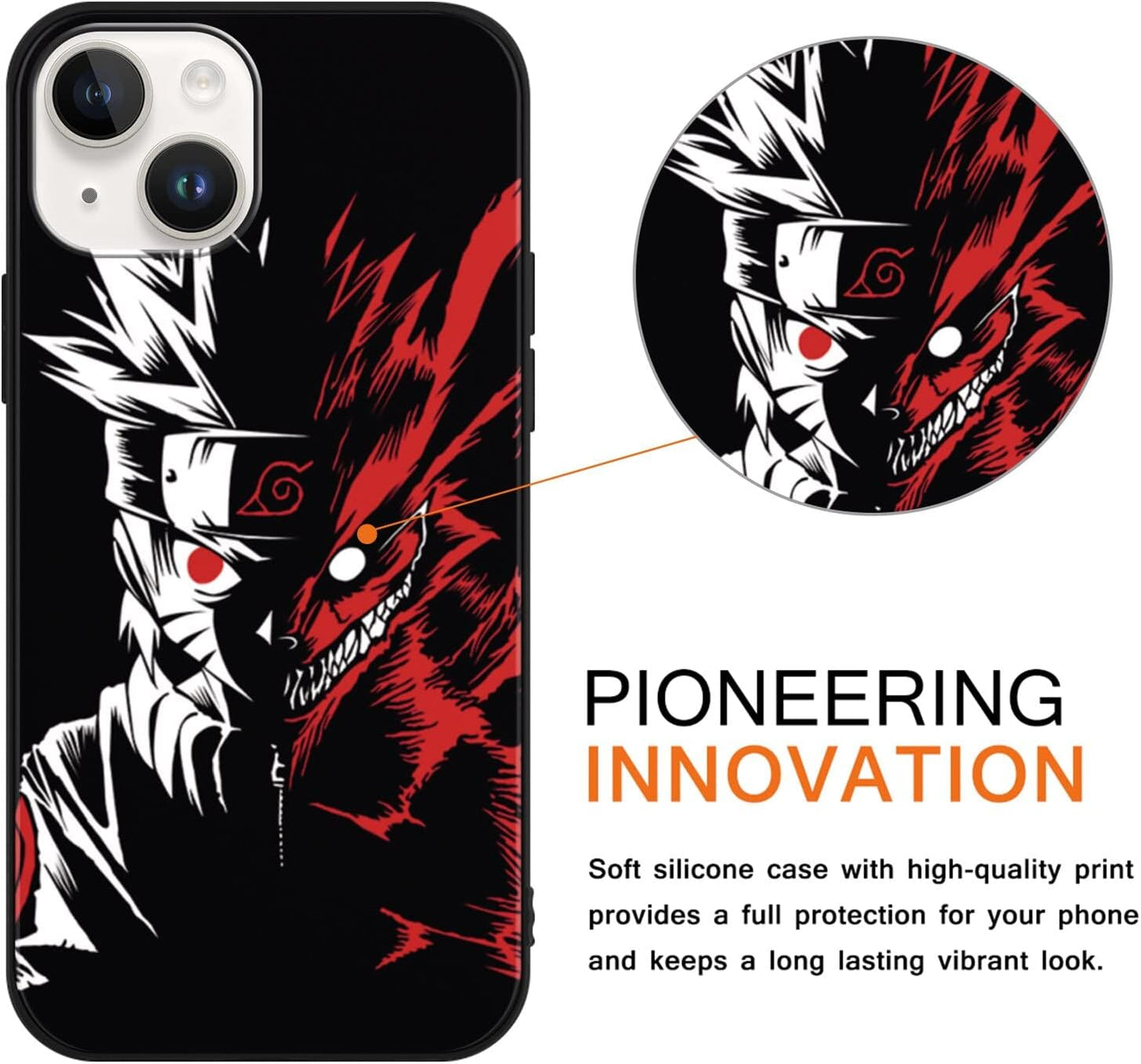 [2 Pack] Japanese Anime Phone Case for Iphone 13 Mini Case 5.4", Cool Manga Character Design Pattern Cases, Comics Cartoon Silicone Case for Men Boys Women Girls, Soft TPU Funda Para Iphone13 Mini, 1  ZXT US   