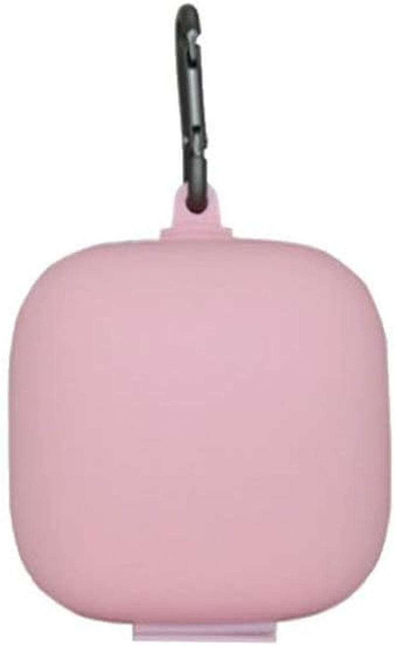 Compatible for Beats Powerbeats Pro Headset, Earphone Case - Creative Headphone Protective Box Metal Buckle Silicone Skin Headset Storage Shell  UKCOCO Pink  