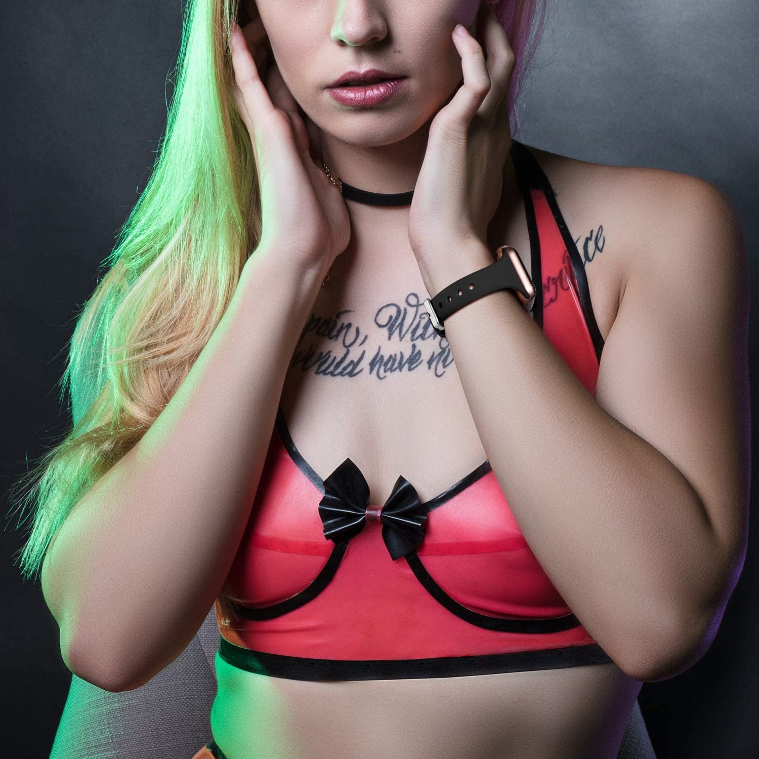 Laffav Slim Band Compatible with Apple Watch 49Mm 45Mm 44Mm 42Mm Iwatch SE & Ultra & Series 8/7/6/5/4/3/2/1 for Women Men, Black, S/M  Laffav   