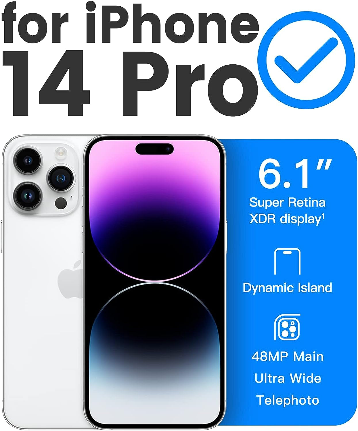 Mkeke Magnetic Designed for Iphone 14 Pro Case with Magsafe [Military Grade Drop Protection] [Not Yellowing] Shockproof Phone Case for Apple Iphone 14 Pro 2022 Black to Clear  Shenzhen Make Technology Company Limited   