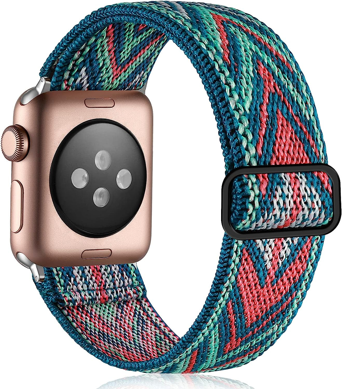 Vcegari Compatible with Apple Watch 38Mm 40Mm 42Mm 44Mm, Adjust Sport Elastic Band Nylon Replacement Wristband for Iwatch Series SE/6/5/4/3/2/1 Women Men Girls  Vcegari Green Arrow 42mm/44mm/45mm 