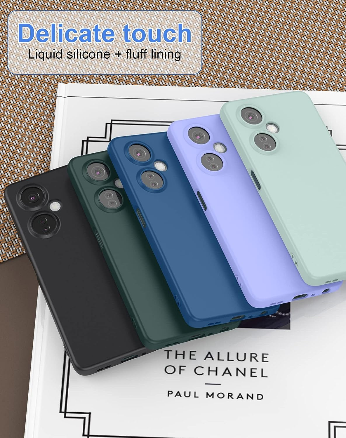 Foluu Silicone Case for Oneplus Nord N30 5G, Liquid Gel Rubber Case with Soft Microfiber Lining Cushion Slim Hard Shell Shockproof Protective Cover for Oneplus Nord N30 5G 2023 (Purple)  Foluu   