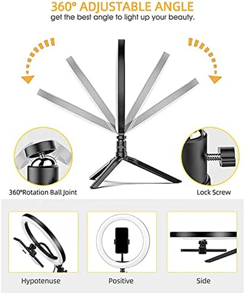 Selfie LED Stand Ring Light with Tripod Stand, Phone Holder,10” Inch Ring Multicolor 126 LED Light  Shenzhen XTW Electronic Co., Ltd.   