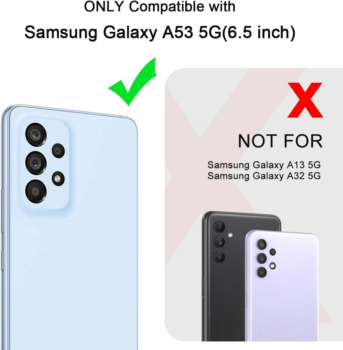 Hekodonk for Samsung Galaxy A53 5G Case,Heavy Duty Full Body Shockproof Drop Rugged Protection 3 in 1 TPU+PC Slim Marble Phone Case Dustproof Anti-Scratch Cover for Galaxy A53 5G Pink Blue Marble  Hekodonk   