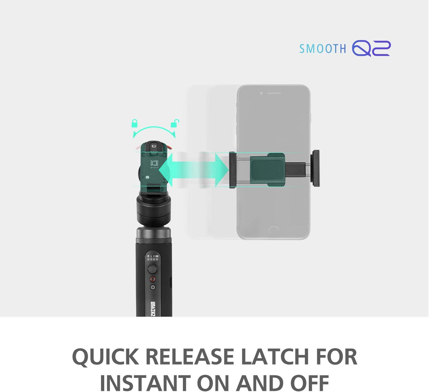 Zhiyun Smooth Q2 [Official], 3-Axis Handheld Smartphone Gimbal Stabilizer for Iphone, Samsung, Android, Ios, with Time-Lapse Vertigo Shot Object Tracking  zhi yun   