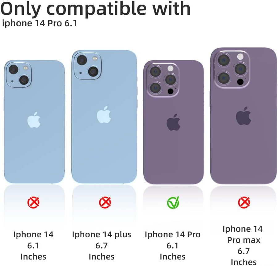 SOH Iphone 14 Pro Silicone Case 6.1 Inch Full-Body Shockproof Case with Ultra-Thin Inner Lining Compatible with Apple Iphone 14 Pro (Black)  SOH Mingying   