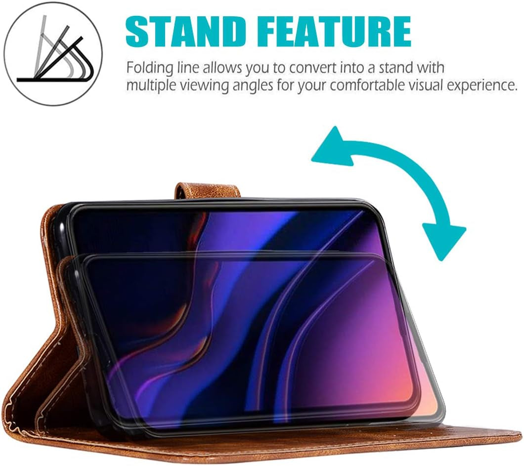 Zoeirc for LG V40 Thinq Case, for LG V40 Case for Girls, PU Leather Wallet Flip Folio Protective Phone Case Cover with Card Slots and Stand for LG V40 / for LG V40 Thinq (2018) (Khaki)  Zoeirc   