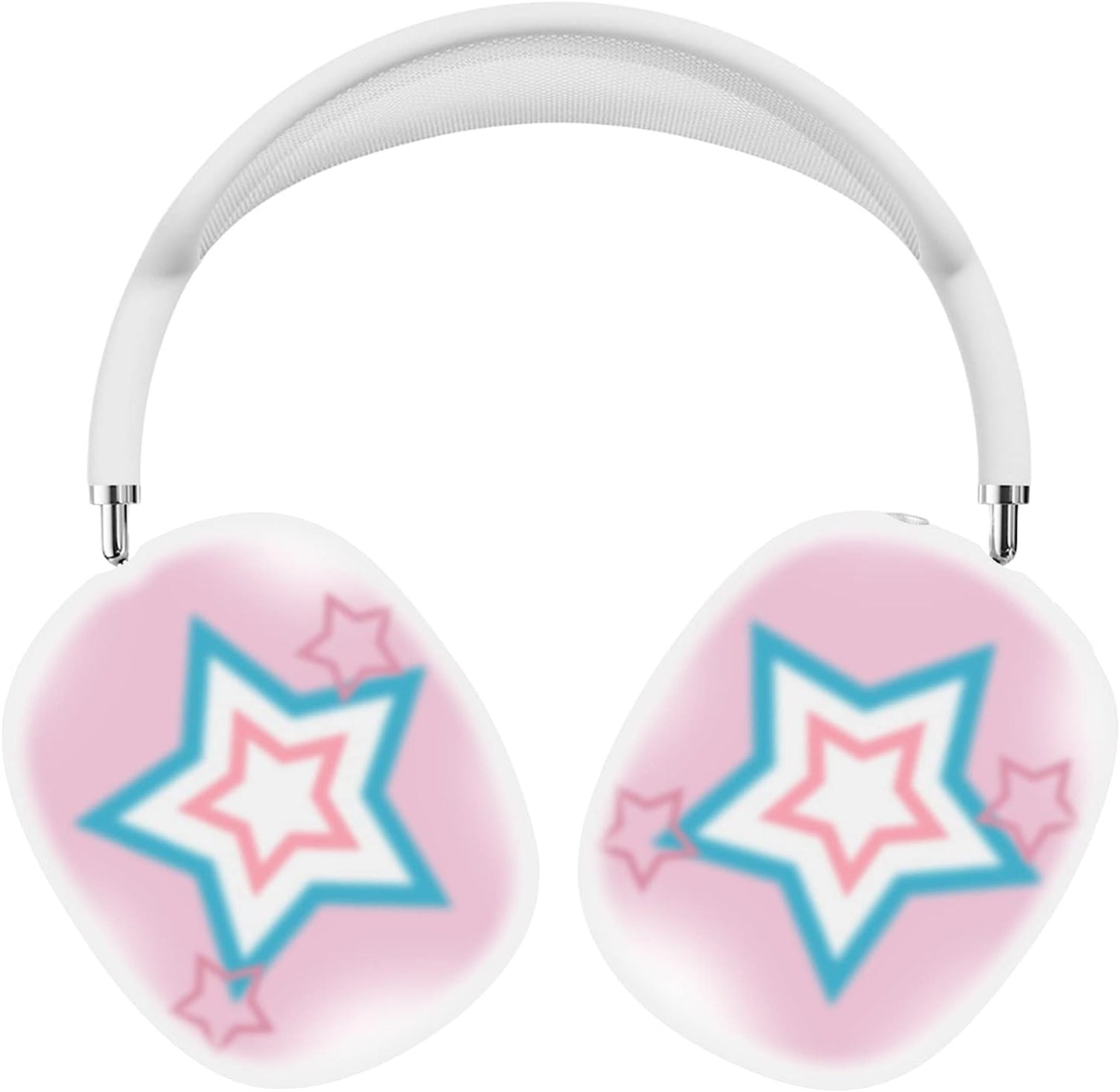 AIIEKZ Case Cover for Airpods Max，Soft Silicone Anti-Scratch Ear Cups Case with Colorful Star Pattern for Apple Airpods Max Headphones (Green)  AIIEKZ Pink  