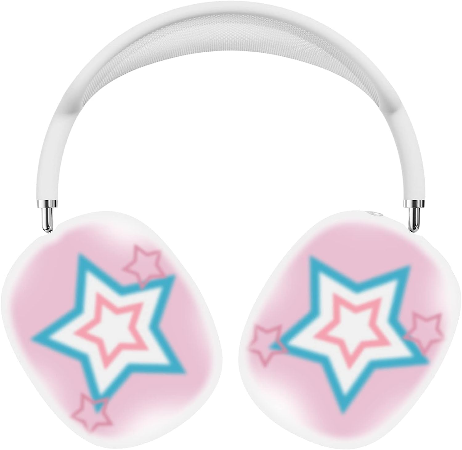 AIIEKZ Case Cover for Airpods Max，Soft Silicone Anti-Scratch Ear Cups Case with Colorful Star Pattern for Apple Airpods Max Headphones (Green)  AIIEKZ Pink  