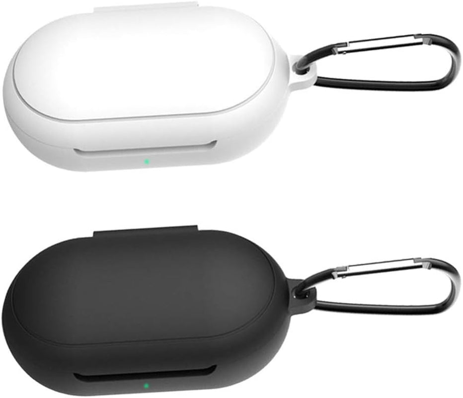 Hemobllo Compatible for Samsung Galaxy Buds plus Case - 2 Pcs Silicone Case Cover Anti-Scratch Wireless Earbuds Carrying Case Shock Resistant Protective Case Skin with Keychain (Black+White)  Hemobllo   