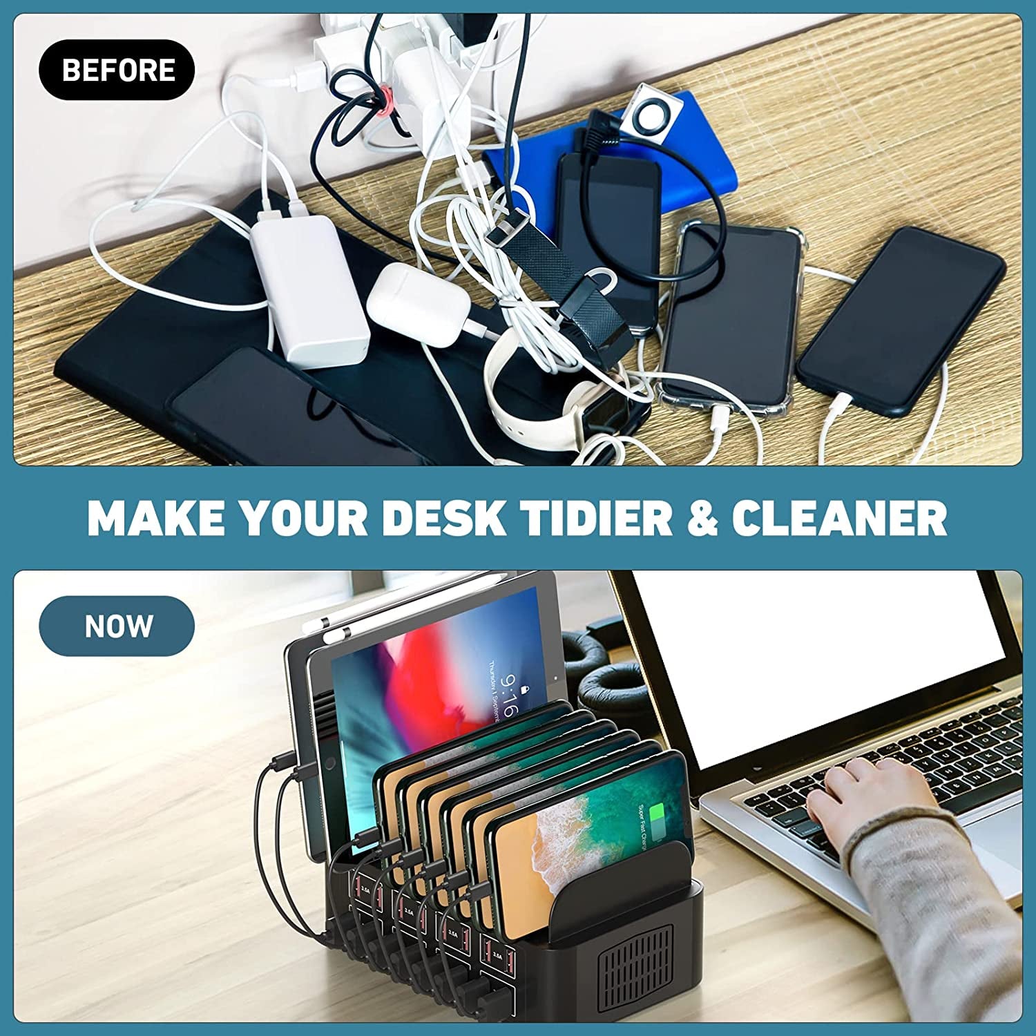 Charging Station for Multiple Devices, 16 Ports Fast Charging Station, 175W 35A Multi USB Charger Station,Travel USB Charging Station for Multiple Devices,Charging Dock  shenzhenshilvxiaoxiadianzishangwukejiyouxiangongsi   