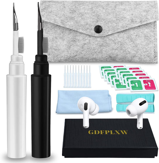 GDFPLXW Airpod Cleaner Kit，2 Pack Earbud and Phone Cleaner Kit for Airpods Pro 1 2 3 Soft Brush and Flocking Sponge for Deep Cleaning Portable and Easy to Use(Couple Style)  GDFPLXW   