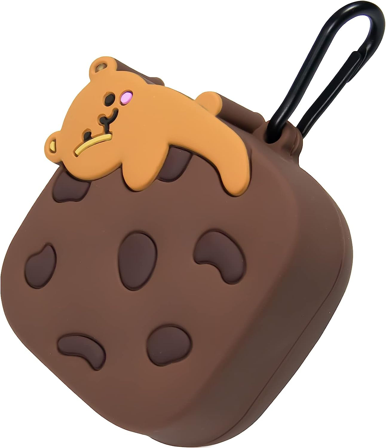 Powerbeats Pro Case, 3D Cute Cartoon Character Shockproof Protective Silicone Case Cover for Powerbeats Pro with Keychain for Girls Women Kids (Cookie Bear)  LDSXAY   