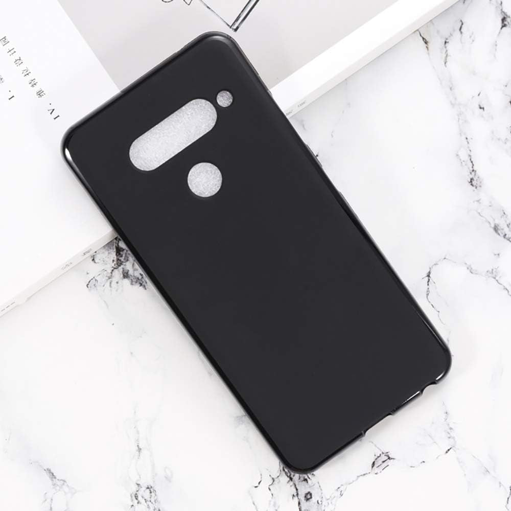 Shantime LG V40 Thinq Case, Scratch Resistant Soft TPU Back Cover Shockproof Silicone Gel Rubber Bumper Anti-Fingerprints Full-Body Protective Case Cover for LG V40 Thinq (Black)  Shantime   