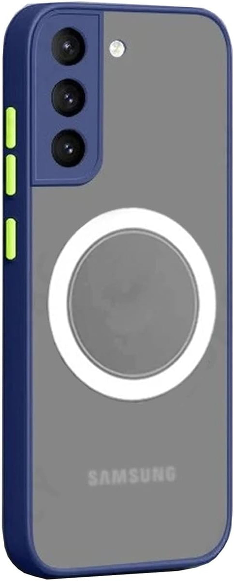 Doowear Galaxy S21+ plus Case Magnetic [Support Magsafe Charger] Wireless Anti-Scratch Shockproof Matte Clear Full Camera Protection Slim Thin Phone Cover Case for Samsung Galaxy S21+ Plus-Rose  Doowear Blue  