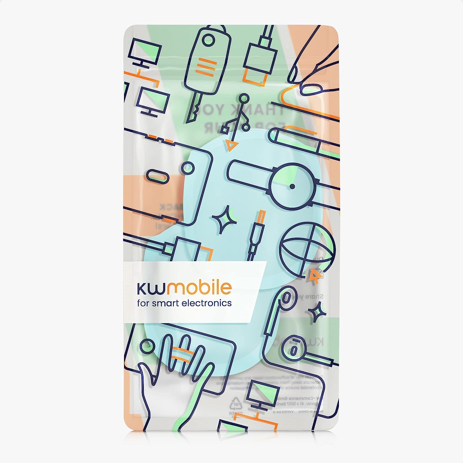 Kwmobile Glow in the Dark Covers Compatible with Apple Airpods Max (Set of 2) - Ear Cup Cover - Light Blue  KW-Commerce   