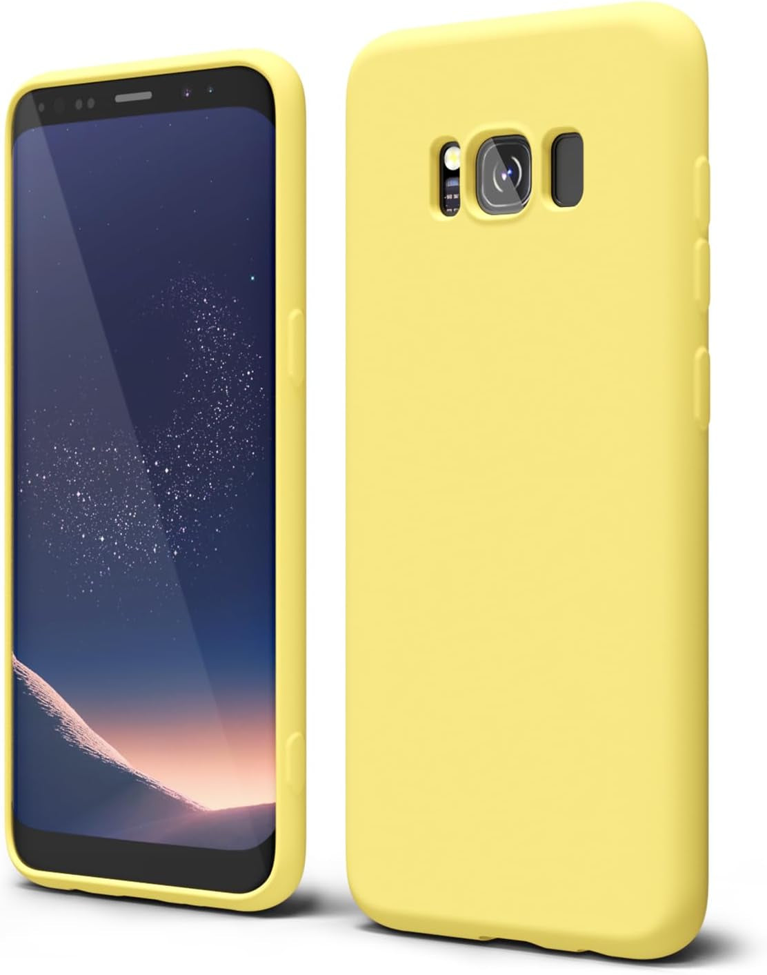 Oakxco for Samsung Galaxy S9 plus Phone Case Liquid Silicone Grip, Cute Thin Slim Soft Rubber TPU Plain Smooth Gel Cover for Women Girl, Matte Solid Protective & Shockproof, Aqua Sky Baby Light Blue  Oakxco   