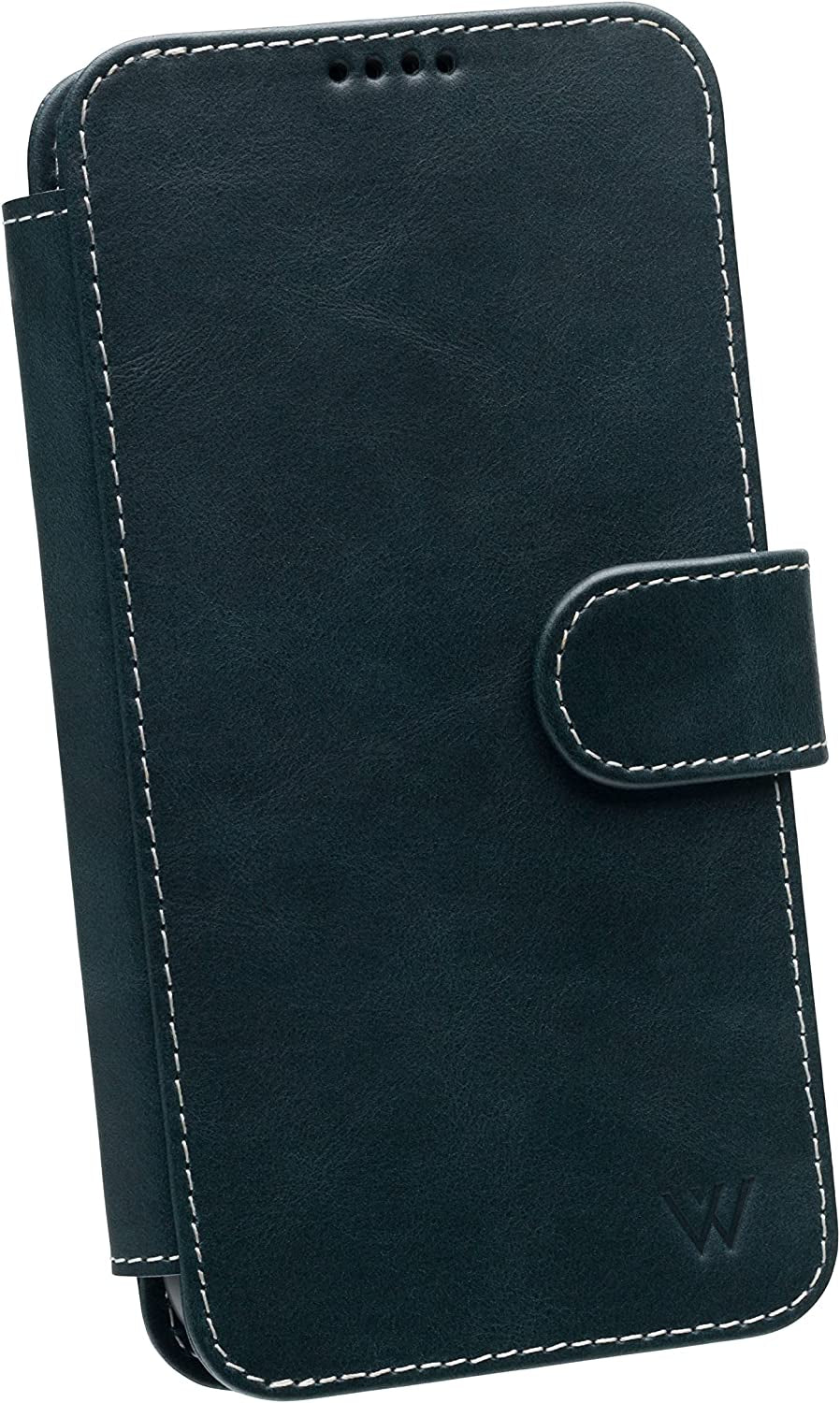 Wilken Iphone 14 Pro Max Leather Wallet Case with Detachable Magnetic Phone Case | Compatible with Magsafe and All Wireless Charging Accessories | Leather Magnetic Wallet Case (14 Pro Max, Brown)  W WILKEN Blue 14 Plus 