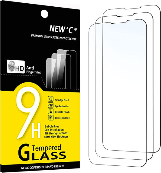 NEW'C [3 Pack] Designed for Iphone 14, 13, 13 Pro (6,1") Screen Protector Tempered Glass, Case Friendly Ultra Resistant  NEW'C   