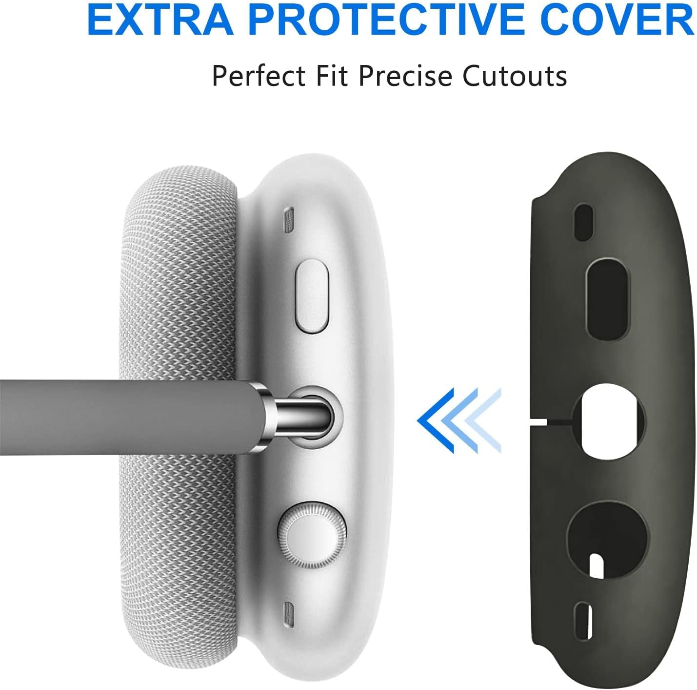 Opoway Hard Case for Airpods Max with Sleep Mode, Upgraded Travel Carrying Headphone Case with Silicone Earpad Cover & Mesh Pocket, Portable Organizer Protective Storage Bag  Opoway   