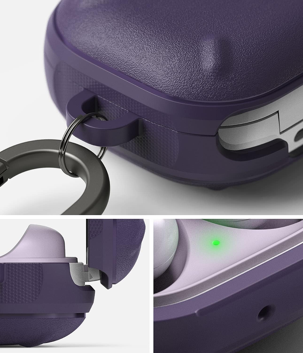 Ringke Onyx [Anti-Fingerprint Technology] Compatible with Samsung Galaxy Buds 2 Pro Case, Galaxy Buds 2, Galaxy Buds Pro, and Galaxy Buds Live, Rugged Shockproof Cover for Galaxy Buds2 Pro - Purple  Rearth   