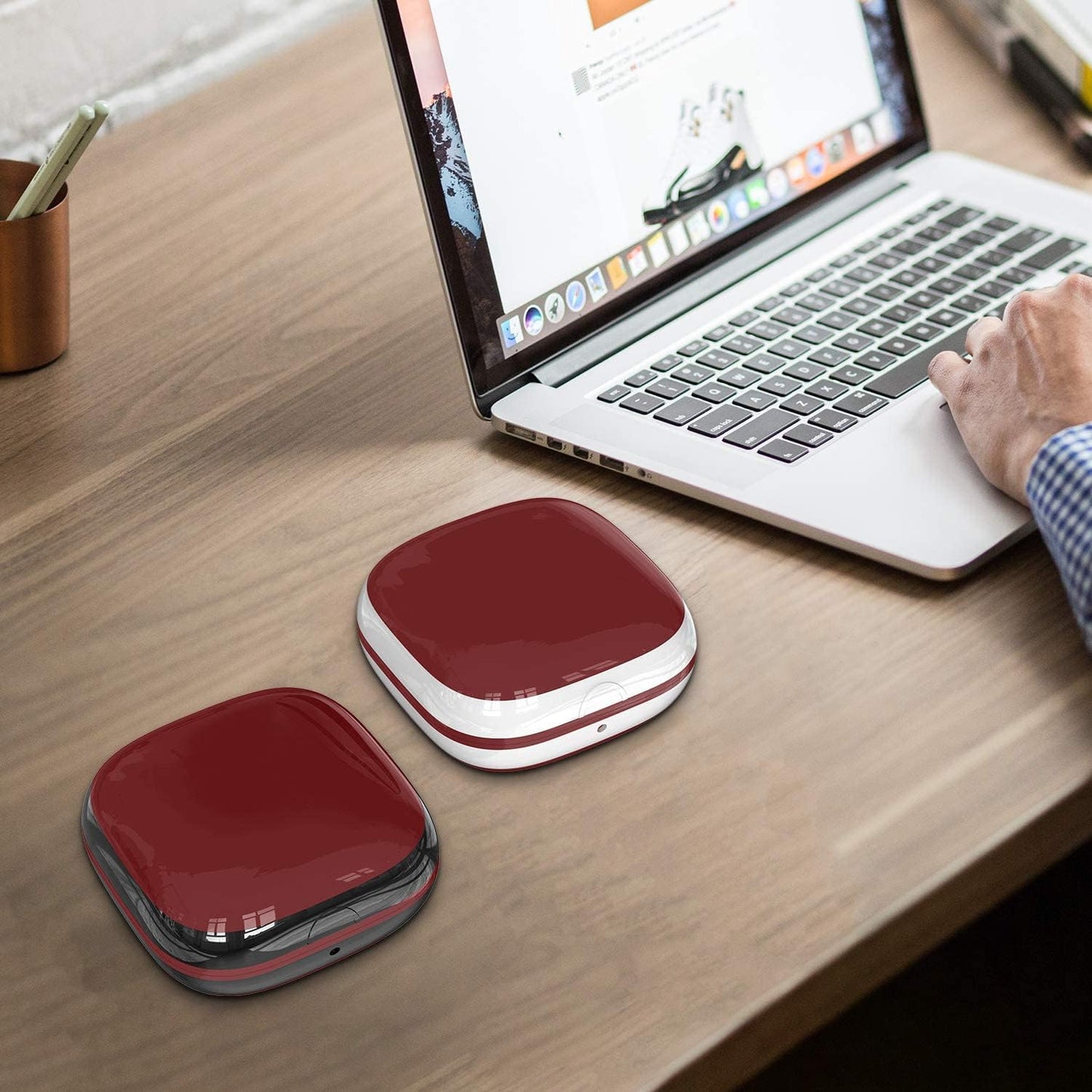 Compatible with Powerbeats Pro Case Cover, Anti-Lost and Shock-Proof Easy-To-Carry Durable Silicone Protective Case Skin for 2019 Latest Beats Powerbeats Pro (Burgundy)  meiyasy   