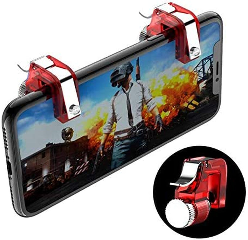 Akdsteel Metal Smart Phone Mobile Gaming Trigger for PUBG Mobile Gamepad Fire Button Aim Key L1 R1 Shooter PUBG Controller Bluefor Electronics Accessories  AKDSteel   