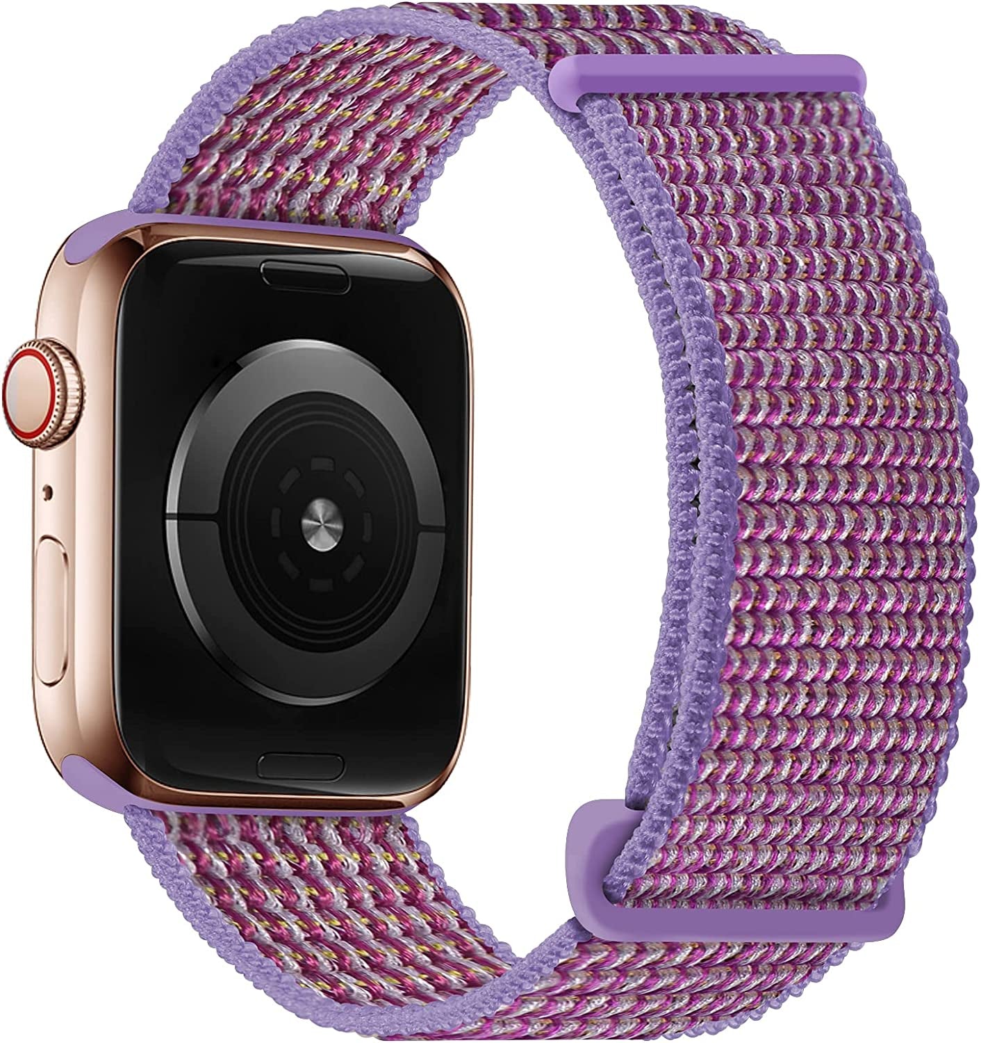 Oxwallen Sport Loop Nylon Band Compatible with Apple Watch 7/8 Ultra 49Mm 45Mm 42Mm 44Mm, Comfortable Braided Strap Women Men Competible for Iwatch SE & Series 7/8 6 5 4 3, Black  OXWALLEN Lilac 41/38/40MM 