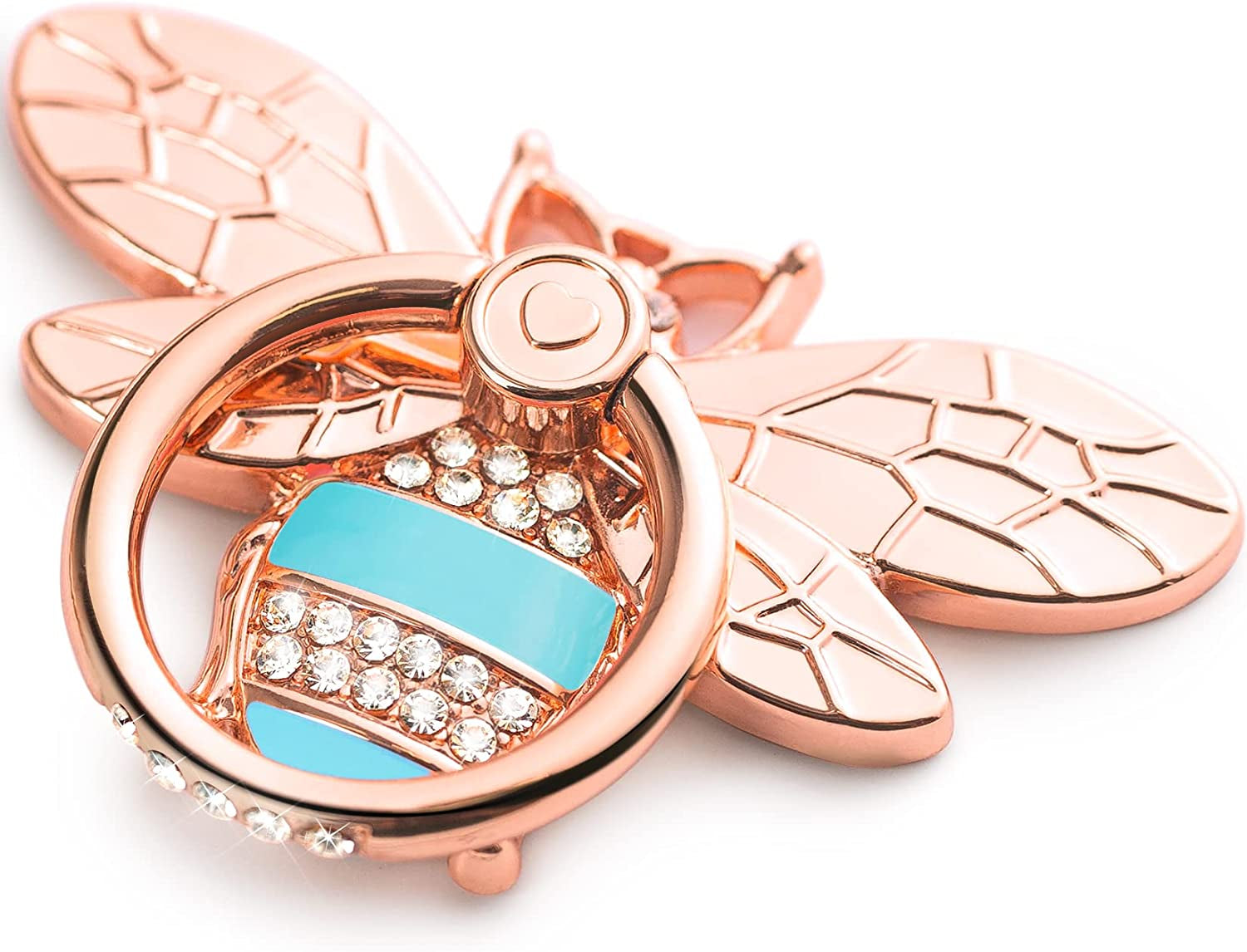 Phone Ring Holder with Crystal, Allengel Bee Phone Ring Grip Finger Kickstand, Gold Black  Allengel rosegold green  