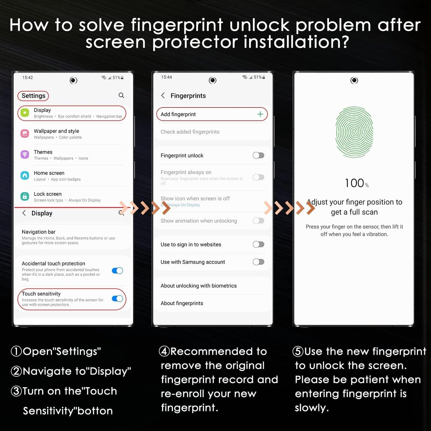 CYCFAIML [2+2 for Samsung Galaxy S23 Ultra Tempered Glass Privacy Screen Protector 6.8 Inch with Camera Lens Protector Tempered Glass, [Fingerprint Unlock], anti Scratch, anti Spy, Case Friendly  CYCFAIML   