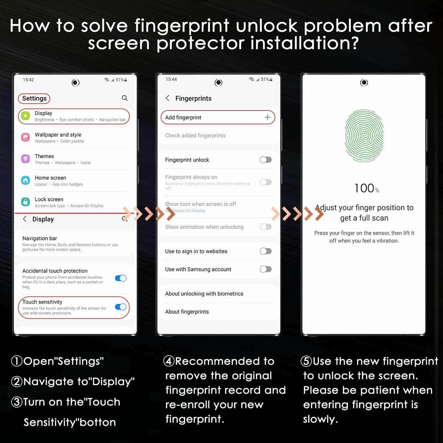 CYCFAIML [2+2 for Samsung Galaxy S23 Ultra Tempered Glass Privacy Screen Protector 6.8 Inch with Camera Lens Protector Tempered Glass, [Fingerprint Unlock], anti Scratch, anti Spy, Case Friendly  CYCFAIML   