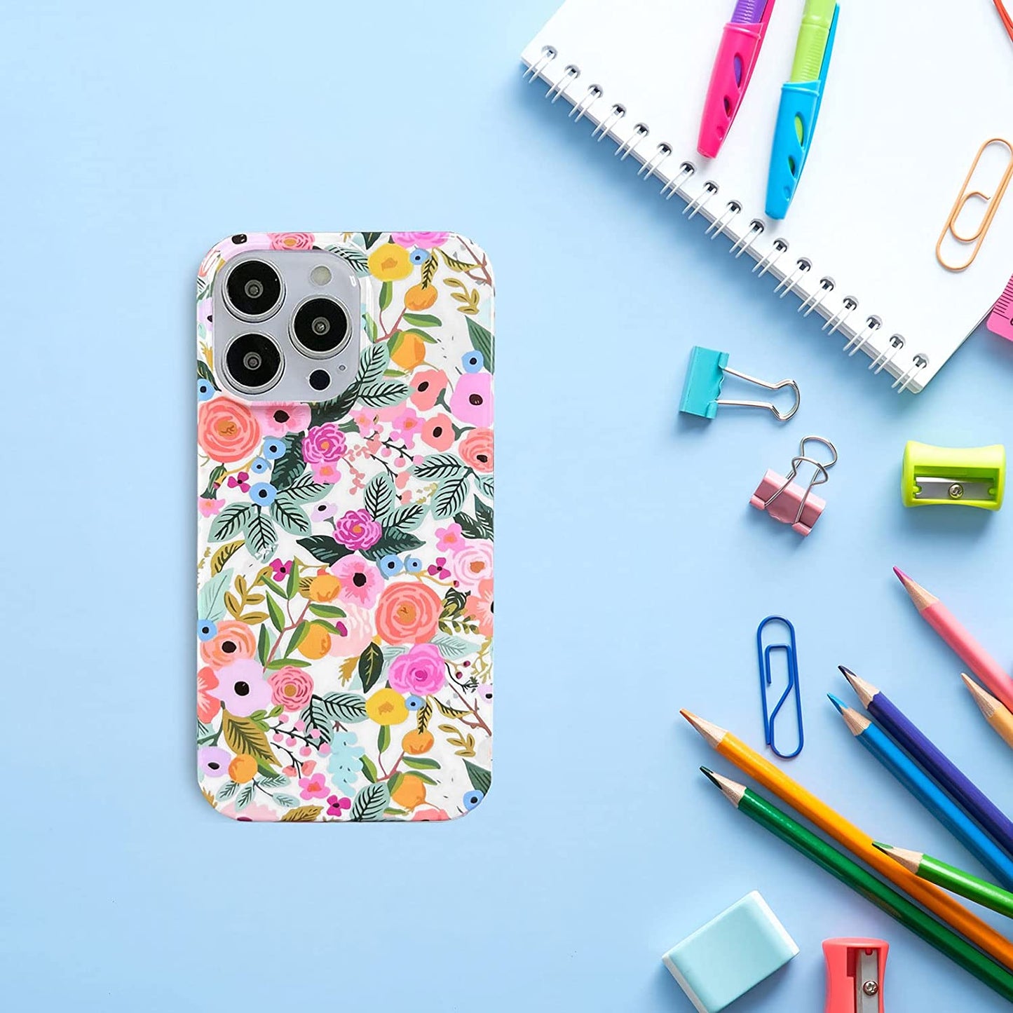 J.West Compatible with Iphone 14 Pro Max Case Soft Shockproof Cute Floral Phone Protective Cover for Women, Garden Flower Pattern Design Slim Fit Anti-Scratch 6.7" Phone Case for Girl  J.west   