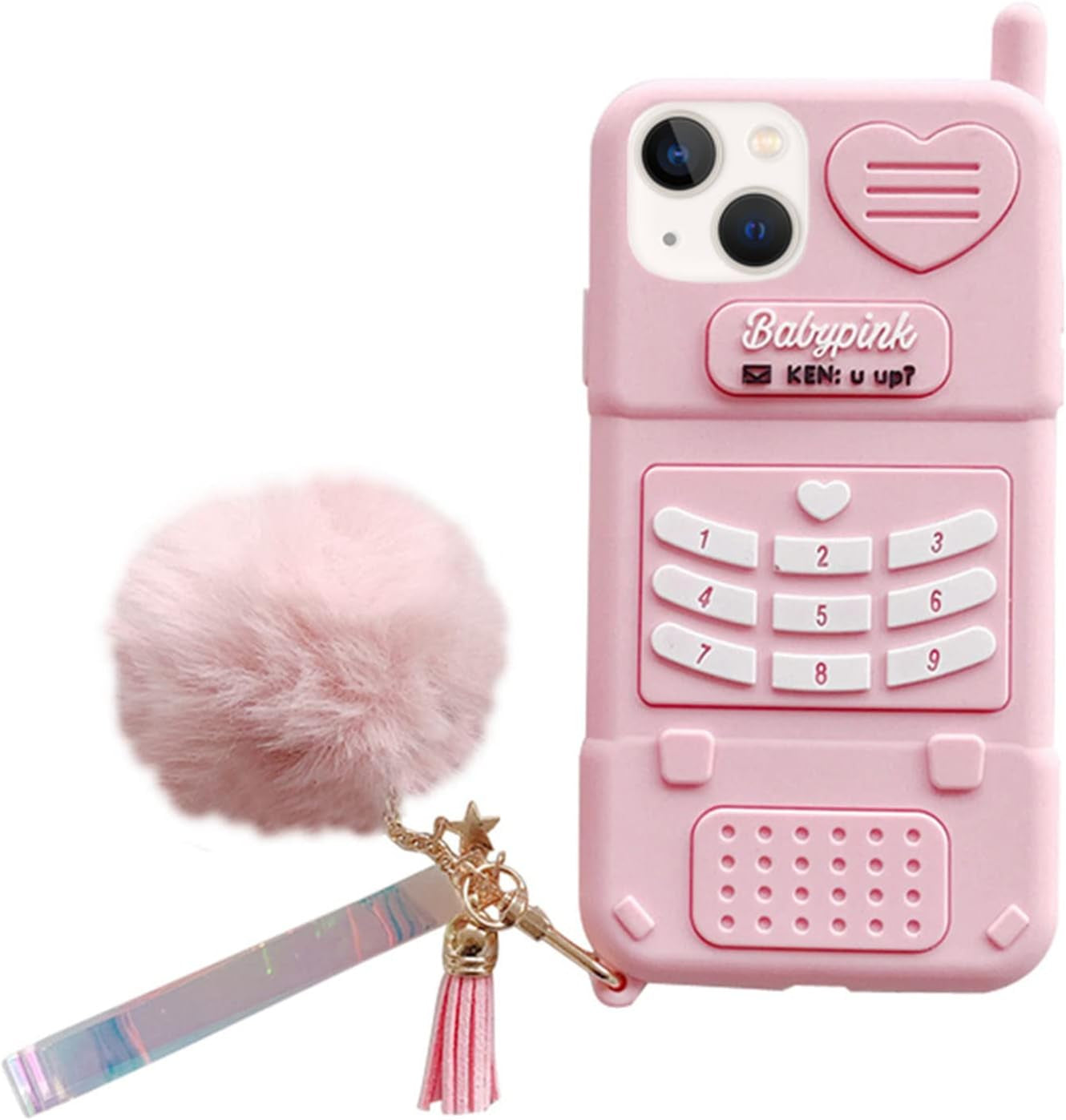 YAKVOOK Kawaii Phone Cases for Iphone 12/12 Pro,Cute Cartoon Cookies Bear Phone Case with Bubble Tea Phone Case 3D Iphone 12/12 Pro Case Soft Silicone Shockproof Cover for Women Girls  Yatchen Retro Phone Pink Love Iphone 13 