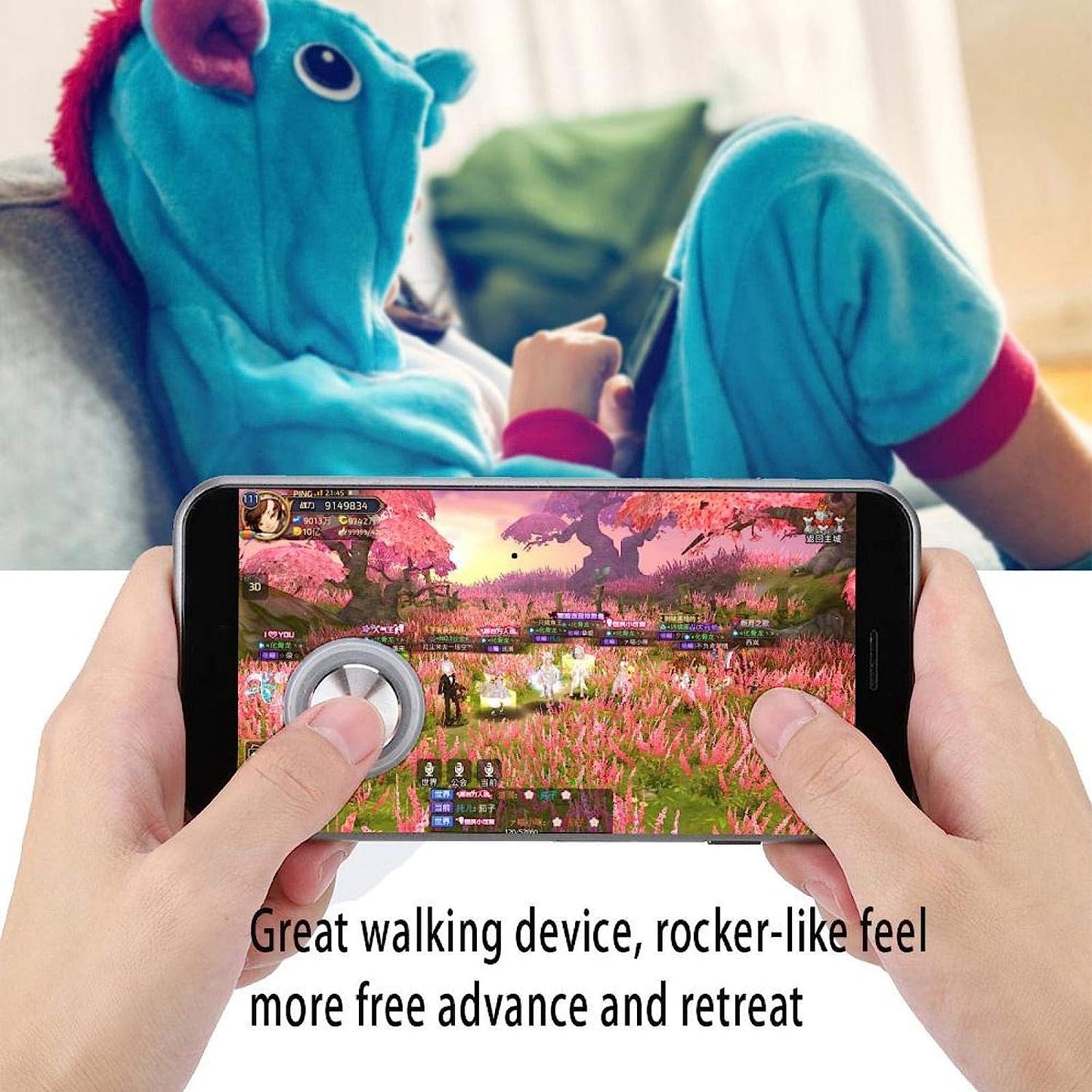 FOLOSAFENAR Transparent Joystick Auxiliary Button Game Auxiliary Button for Gaming Smart Phone Accessories C1 (Silver)  FOLOSAFENAR   