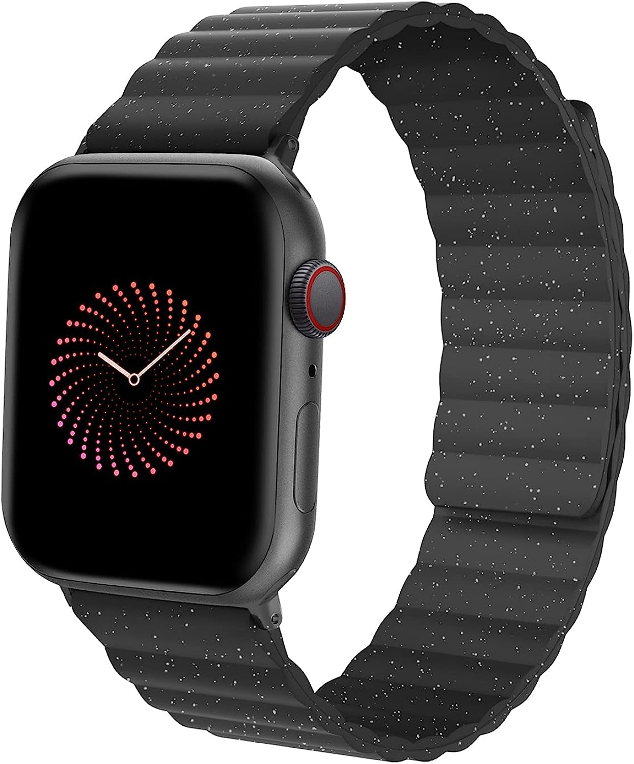 ALTOUMAN Compatible with Apple Watch Band 38Mm 40Mm 41Mm 42Mm 44Mm 45Mm, Compatible for Iwatch Series 7/6/5/4/3/2/1/SE, Magnetic Bands Compatible for Apple Watch Bands for Women Men, Black  ALTOUMAN Starry black 42/44/45mm 