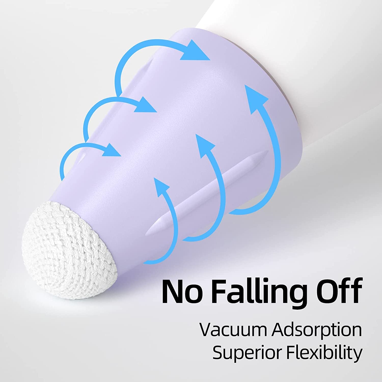 Joosko Compatible with Apple Pencil Tips Cover Case, Silicone Fber Nib Case [10 Pack] , Noiseless Non-Slip Silicone Fiber Nib Cap Case for Apple Pencil 2 Generation /1St Gen. (Lavender Purple)  JOOSKO   