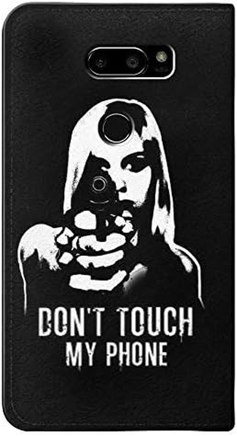 RW2518 Do Not Touch My Phone PU Leather Flip Case Cover for LG V30, LG V30 Plus, LG V30S Thinq, LG V35, LG V35 Thinq  jjphonecase   