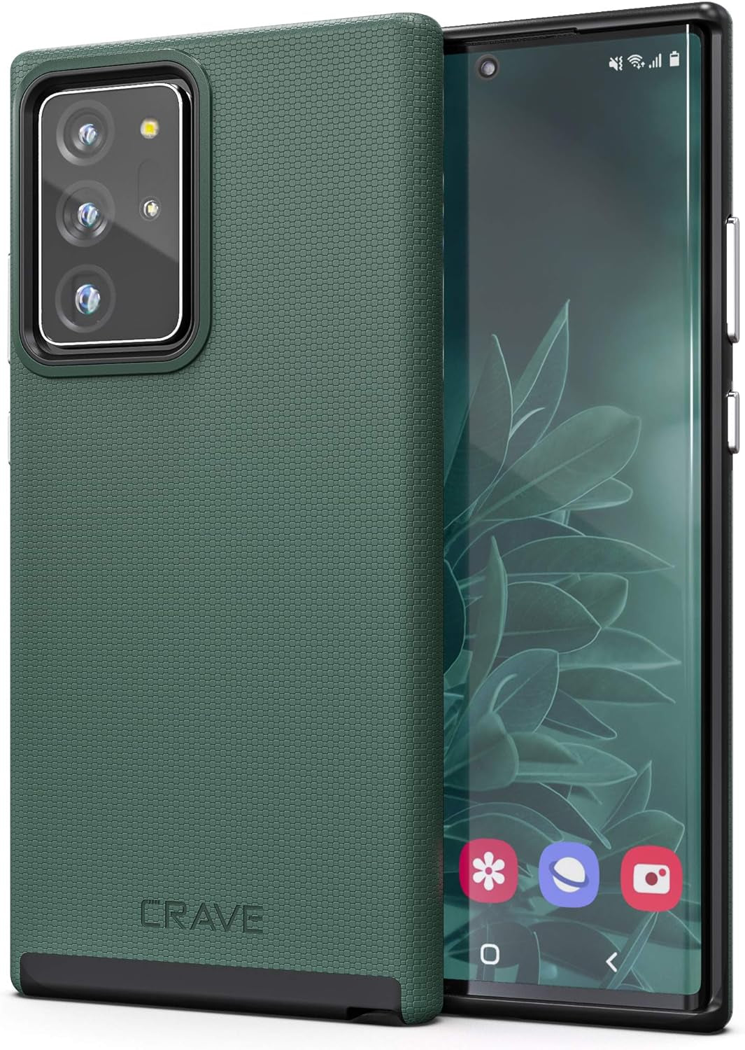 Crave Dual Guard for Galaxy Note 20 Ultra Case, Shockproof Protection Dual Layer Case for Samsung Galaxy Note 20 Ultra - Aqua  Crave Forest Green  