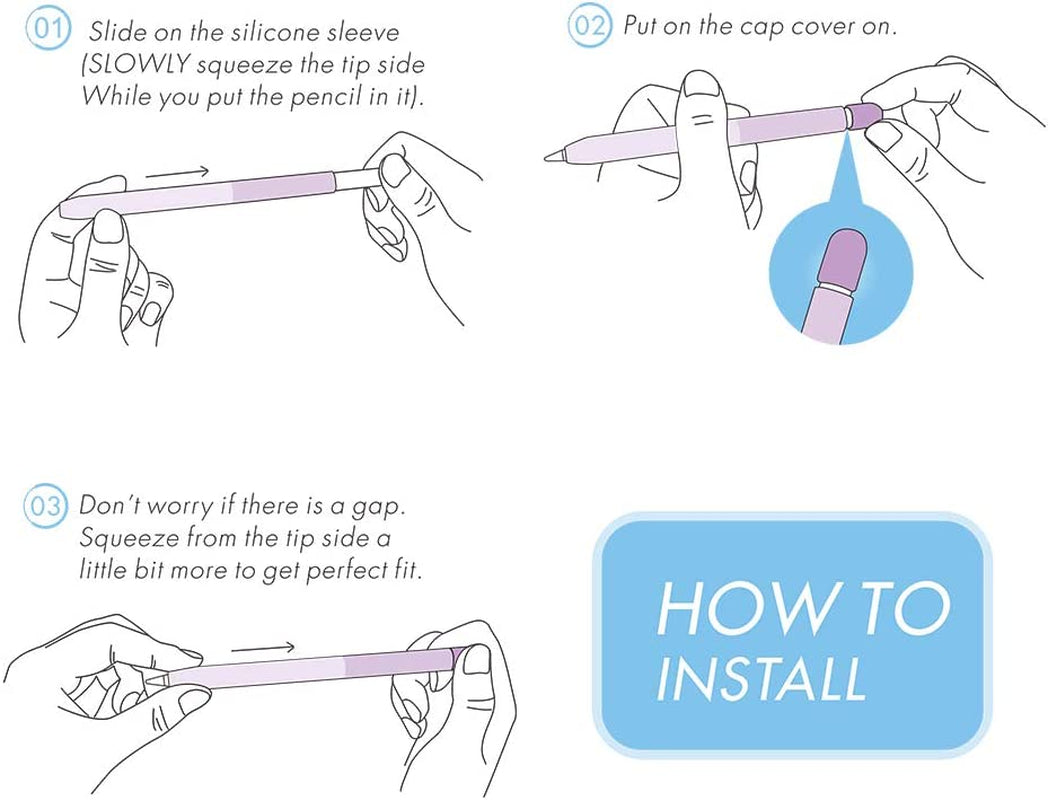 Delidigi Case for Apple Pencil 1St Generation, Silicone Protective Cover/Sleeve (Gradient Pink)  Delidigi   