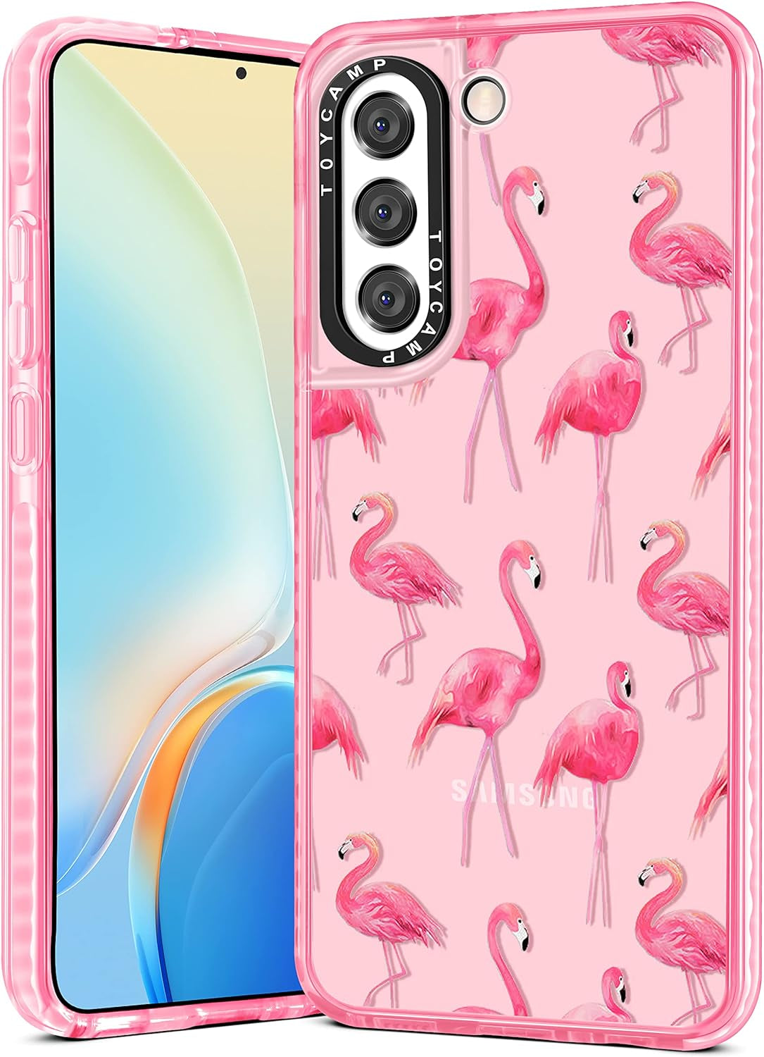 Toycamp for Samsung Galaxy S21 plus Case, Cute Funny Sun Moon Star Design for Women Girls Boys Teens for Galaxy S21 plus Cases, Cute Cartoon Sun Moon Star Print Cover for S21 plus Case 5G, 6.7''  Toycamp Pink Flamingo  