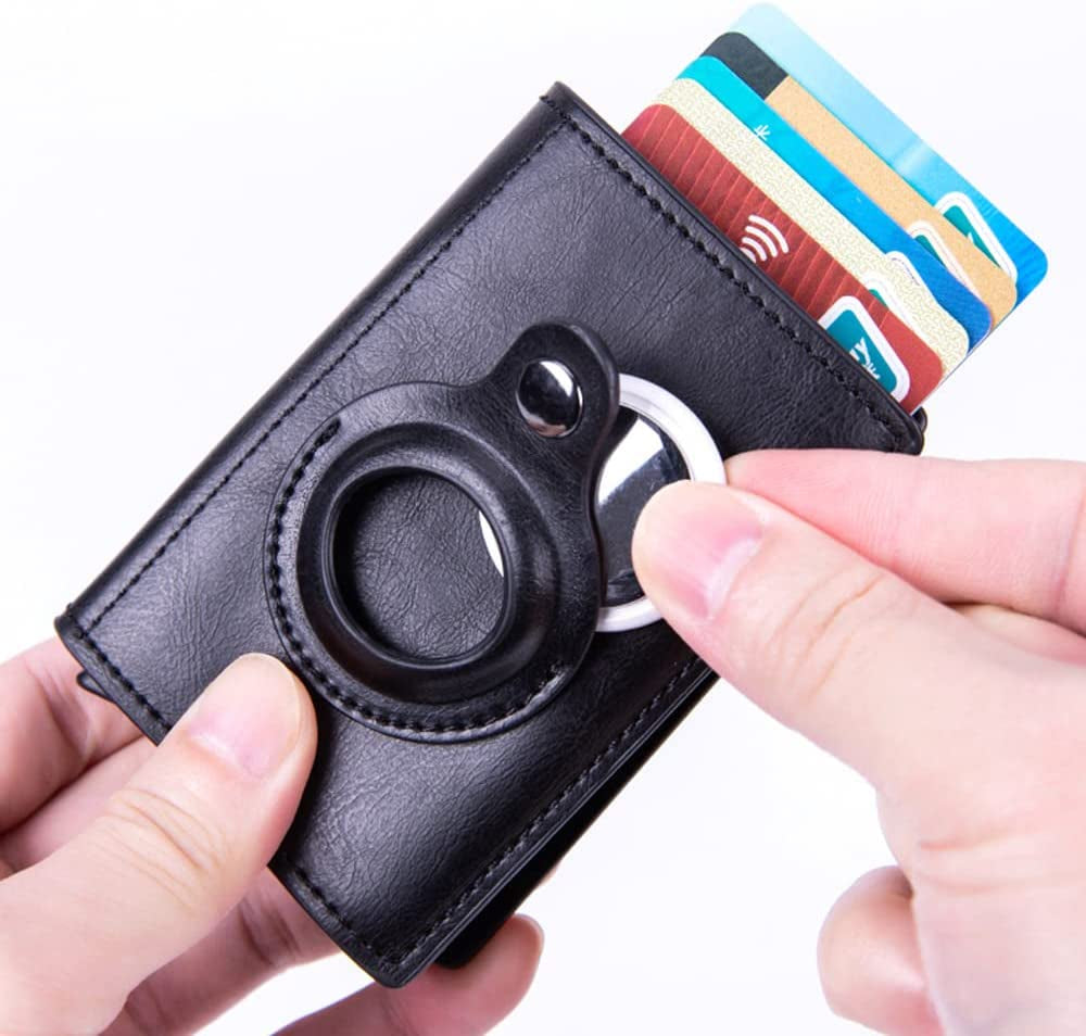 ELUVE 2-In-1 Airtag Wallet [Updated 2022 Version] Slim Smart Leather Trifold Air Tag Wallet + Airtag Keychain Set | RFID Block Technology, Pop-Up Credit Card Holder with Slim Money Clip for Men Black  Quanzhou Travel-Ready Bags Co., Ltd.   