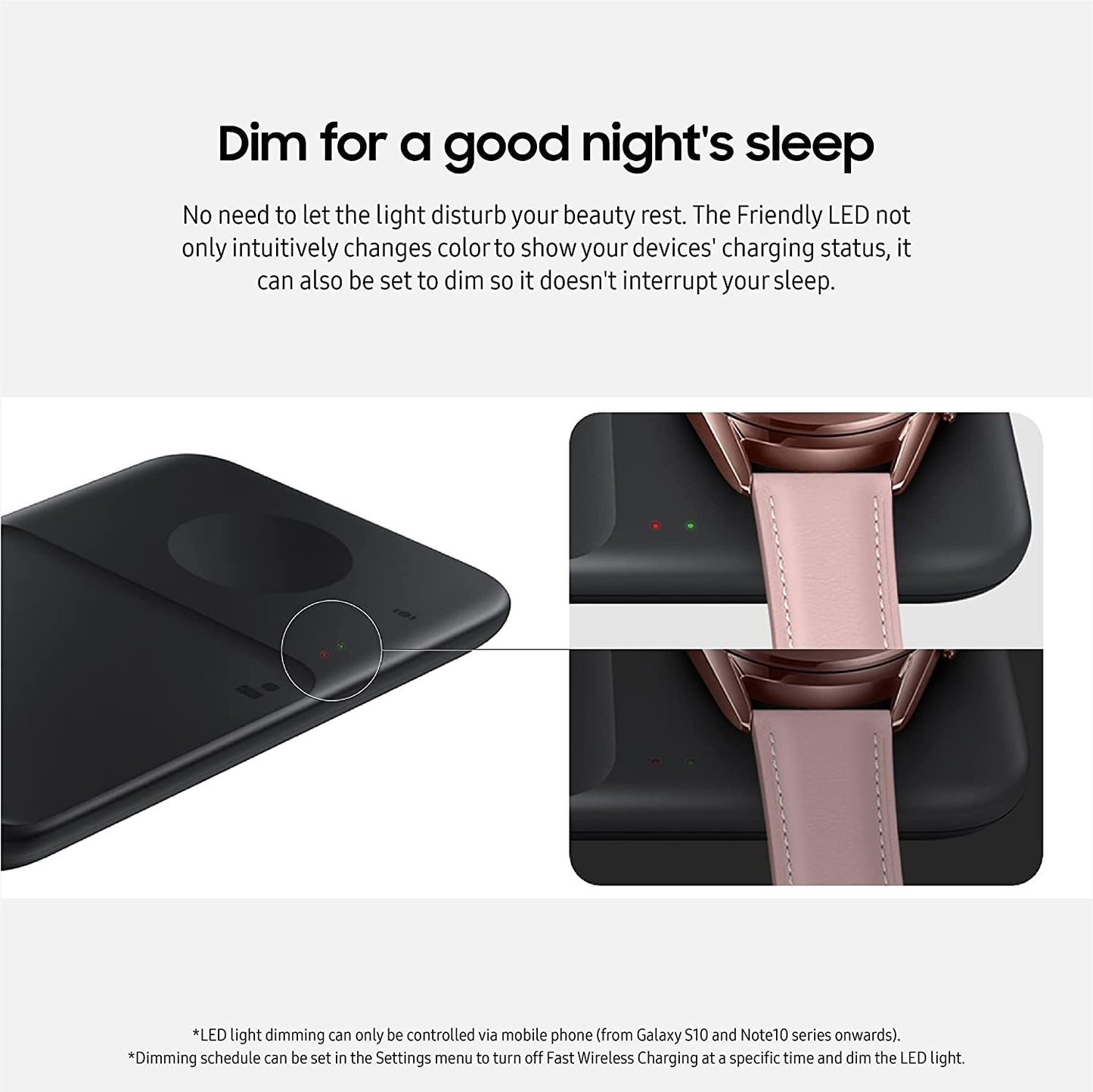 SAMSUNG 9W Wireless Charger Duo W/ USB C Cable, Charge 2 Devices at Once, Cordless Super Fast Charging Pad for Galaxy Phones and Devices, 2021, US Version, Black  Samsung   