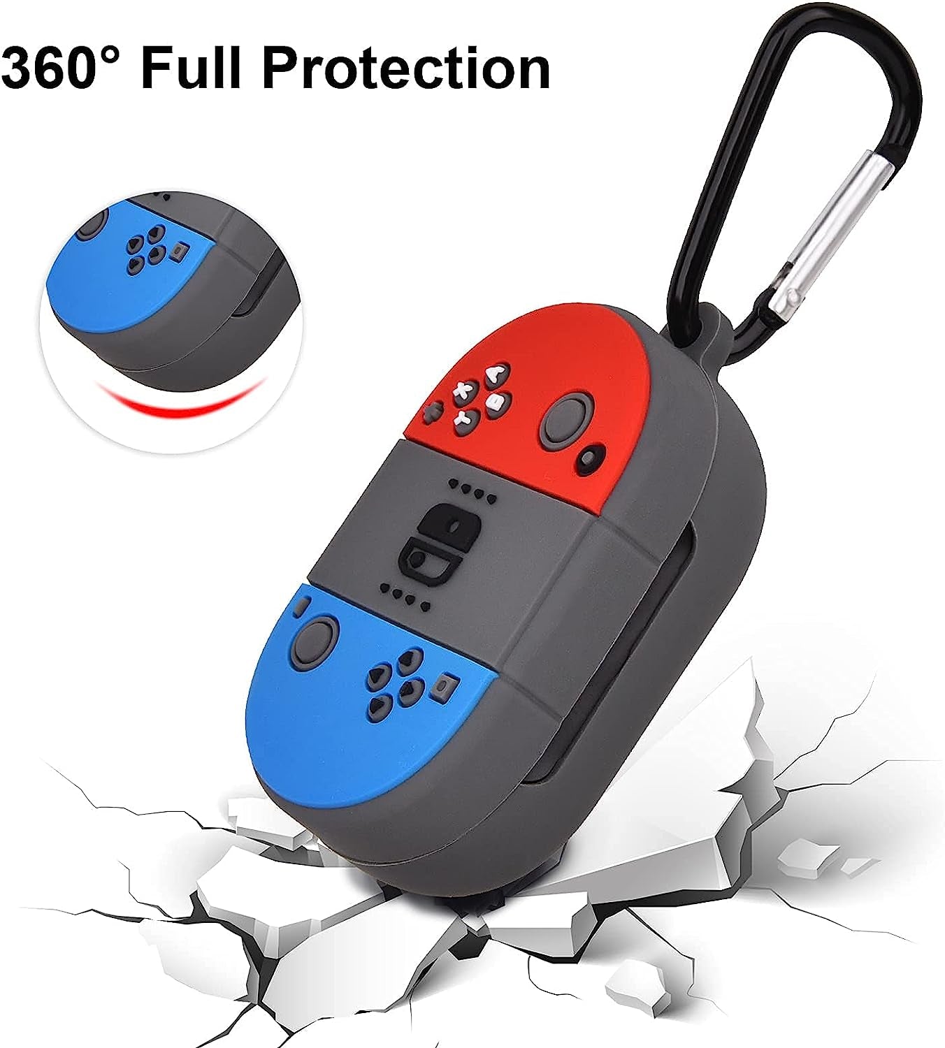 QINGQING Switch Case Compatible with Samsung Galaxy Buds plus (2020) / Galaxy Buds (2019), Cute 3D Cartoon Funny for Women Men Boys Girl Cover, Soft Silicone Fashion Character Skin Cases  QINGQING   